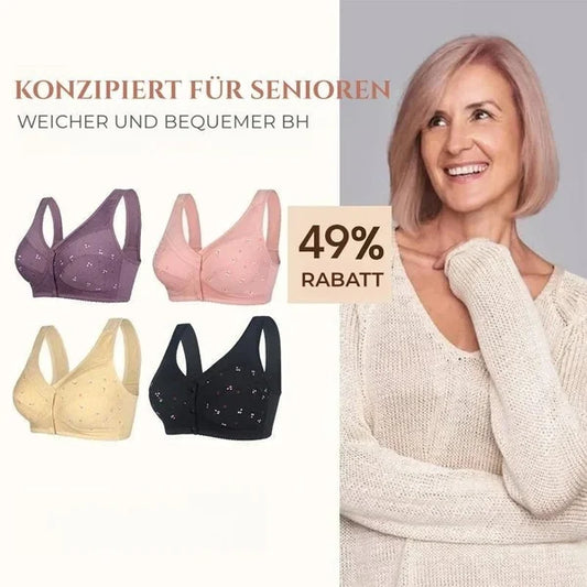 2026 Neues Design für Senior Front Closure Baumwoll-BH