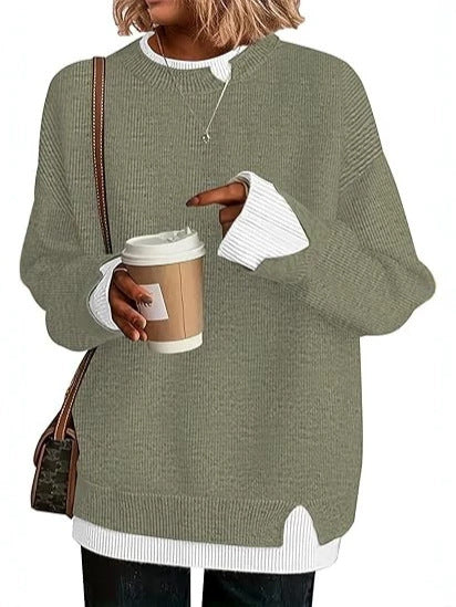✨Zweiteiliges Sweatshirt mit Lagenlook für Damen ✨👍