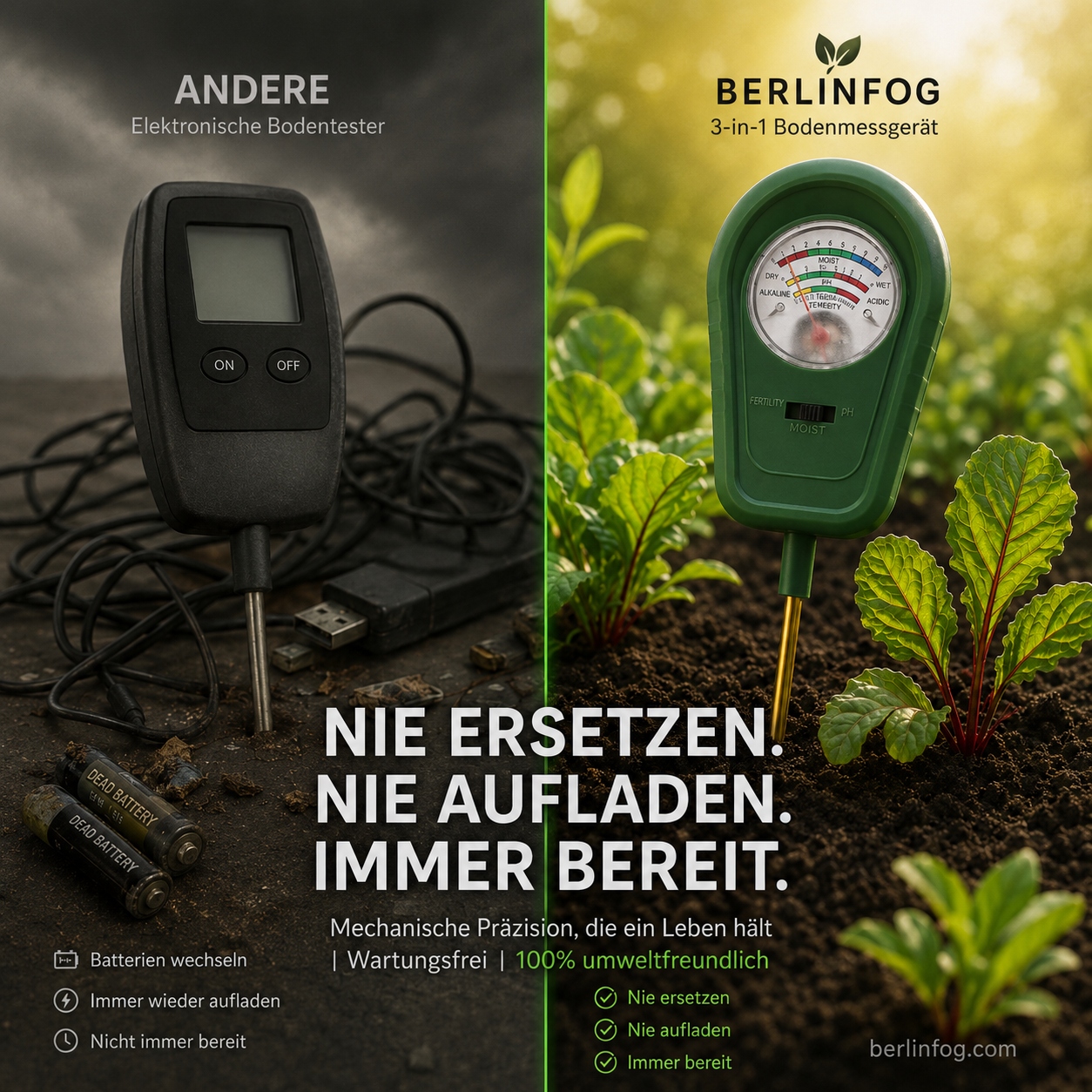 3-in-1 Bodendetektor mit Zeigeranzeige