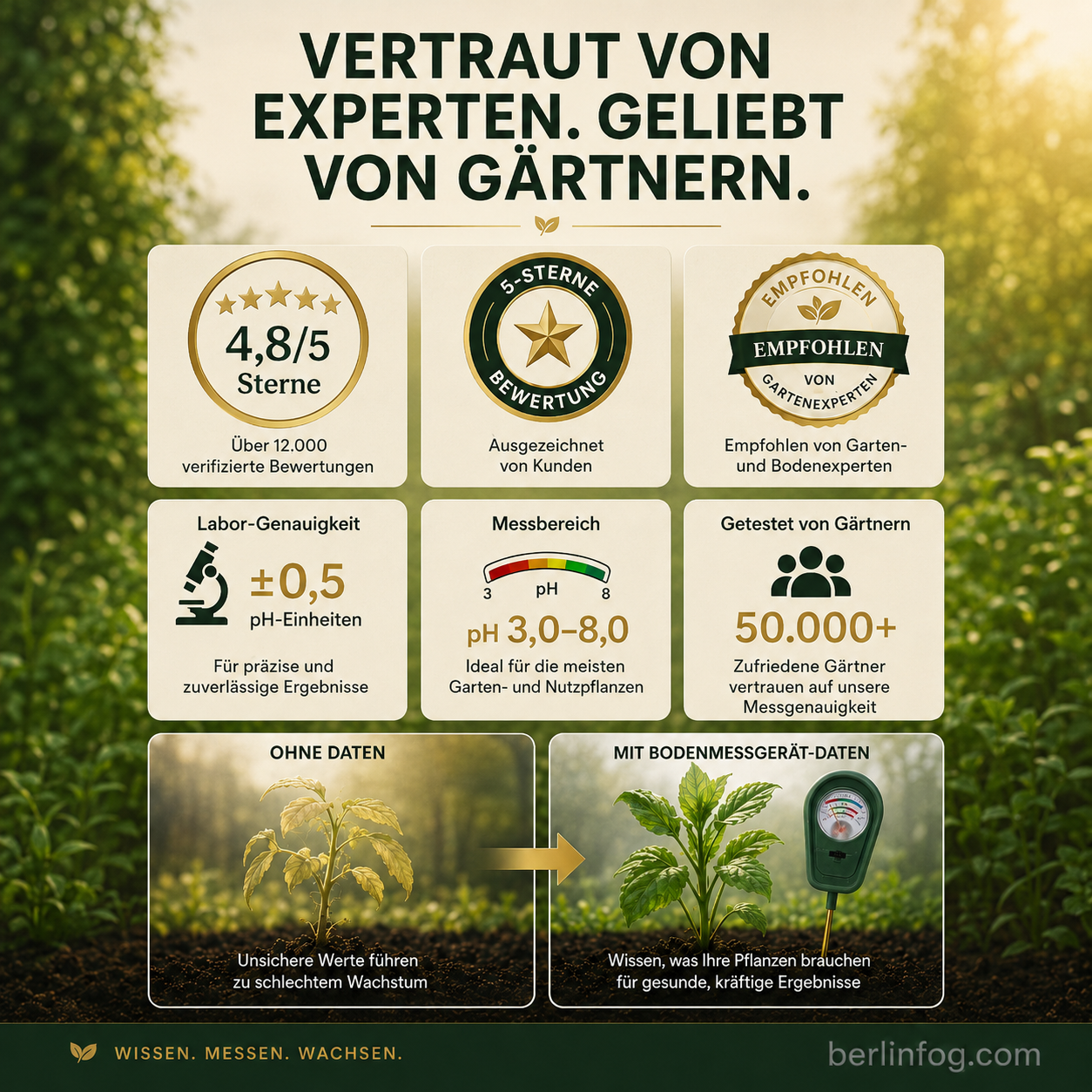 3-in-1 Bodendetektor mit Zeigeranzeige