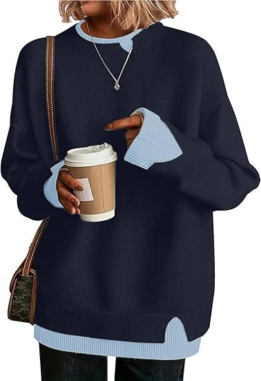 ✨Zweiteiliges Sweatshirt mit Lagenlook für Damen ✨👍