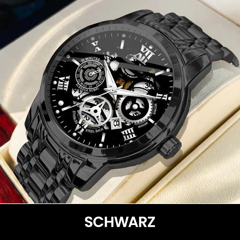 🔥Wasserdichte römische skelettierte mechanische Herrenuhr