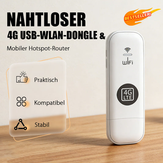 ⏳Begrenzte Zeit 50% Rabatt💥Tragbarer 4G USB-WiFi-Stick & mobiler Hotspot-Router