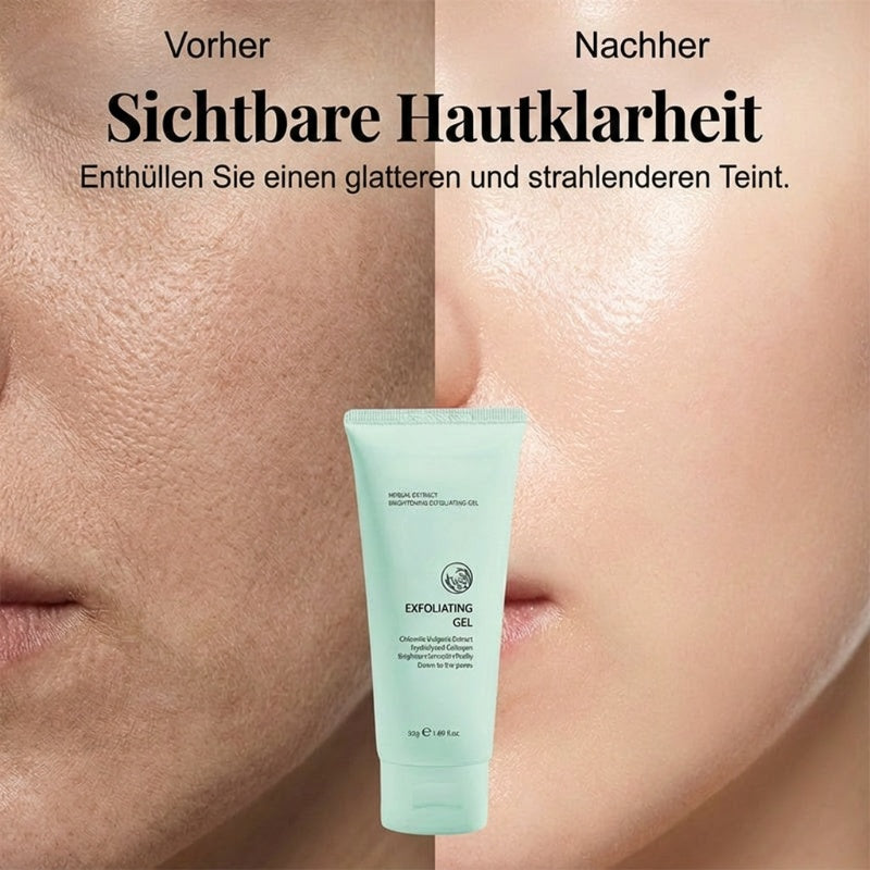 Kräuter-Exfoliating Gel mit Chlorella & Kollagen – Aufhellendes Peeling für glatte, reine Haut