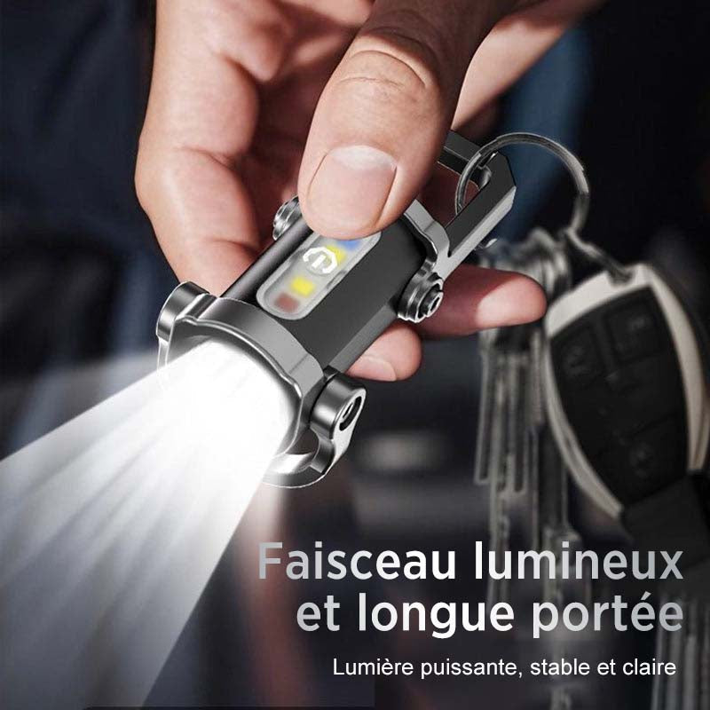 🔦 Wiederaufladbarer Schlüsselanhänger – 300 Lumen, USB-C Ladung & Stoßfestes Design für Sicherheit und EDC ⚡