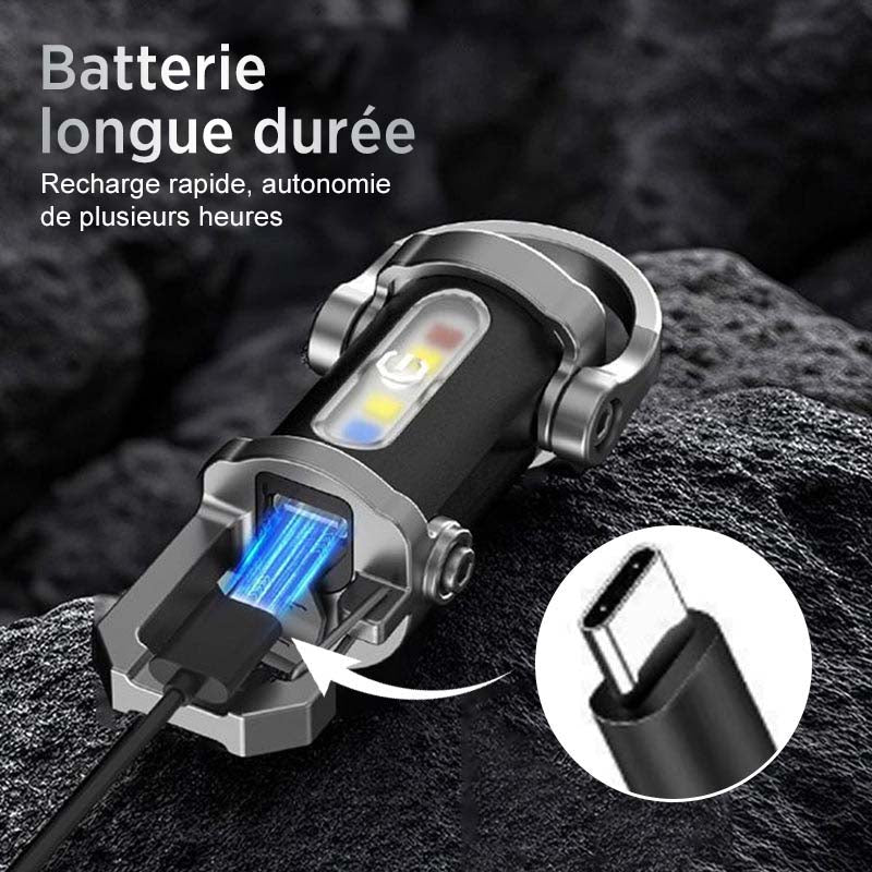 🔦 Wiederaufladbarer Schlüsselanhänger – 300 Lumen, USB-C Ladung & Stoßfestes Design für Sicherheit und EDC ⚡