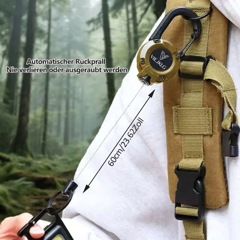 🏆Letzter Tag: 1 kaufen, 1 gratis dazu!🎁3-in-1 Multifunktions-Schlüsselanhänger mit Karabiner und ausziehbarem Jojo