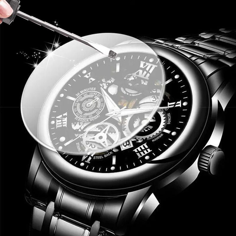 🔥Wasserdichte römische skelettierte mechanische Herrenuhr