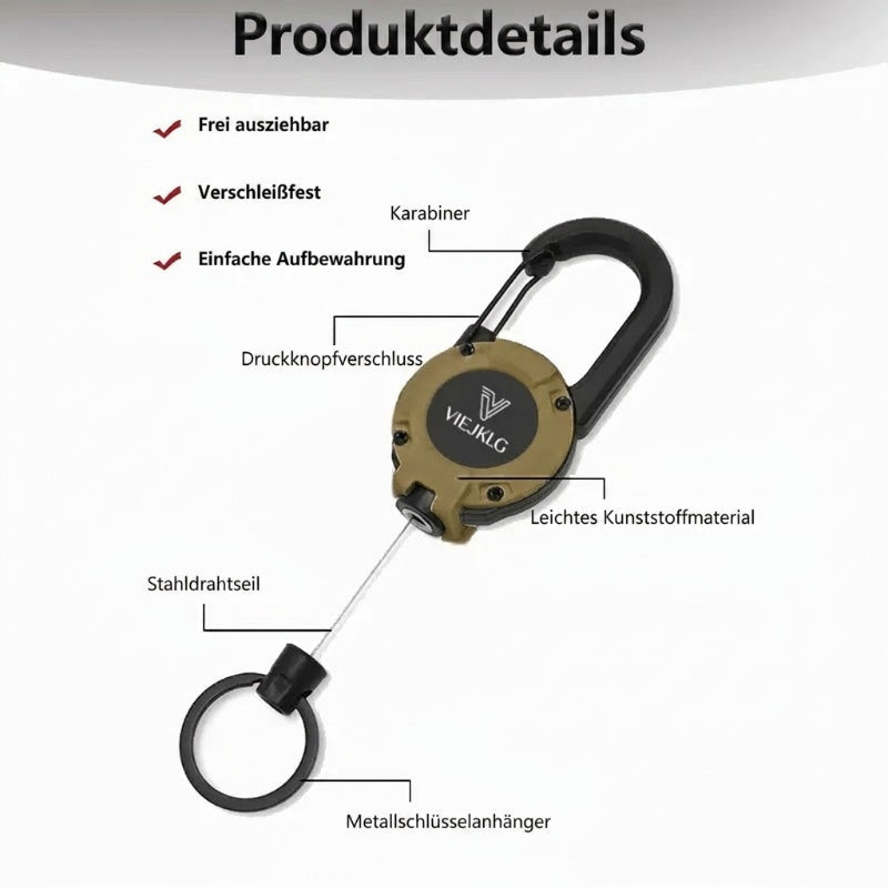 🏆Letzter Tag: 1 kaufen, 1 gratis dazu!🎁3-in-1 Multifunktions-Schlüsselanhänger mit Karabiner und ausziehbarem Jojo
