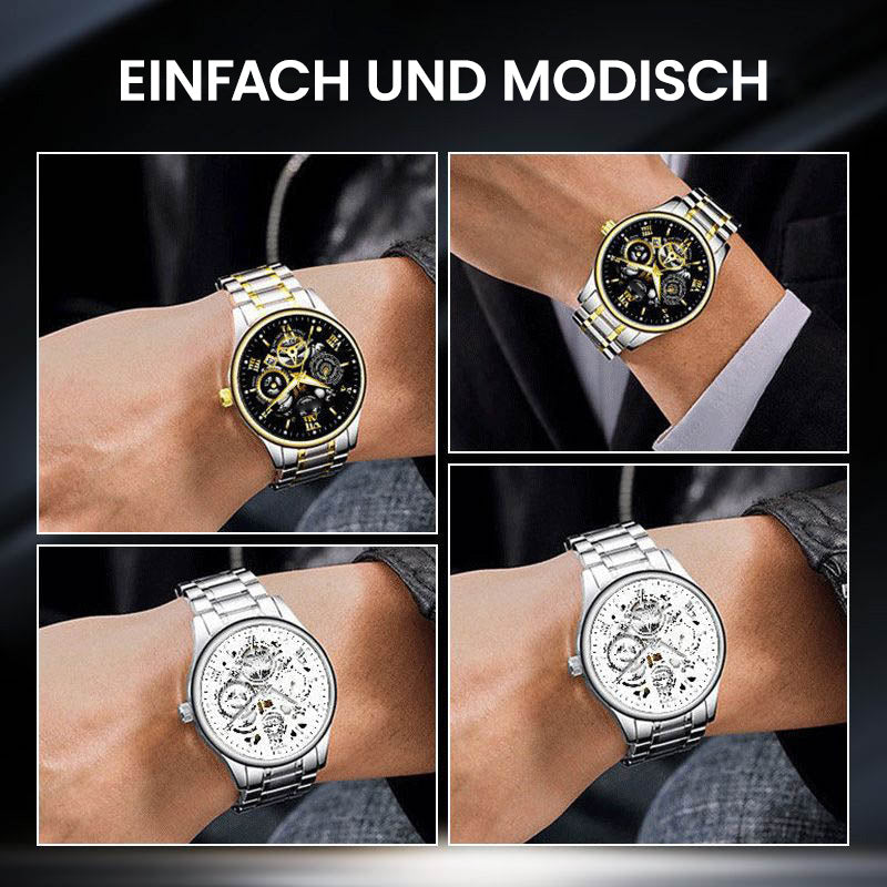 🔥Wasserdichte römische skelettierte mechanische Herrenuhr
