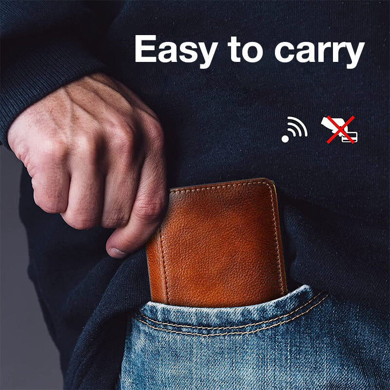 🔥【Letzter Rabatttag!-60 % RABATT】Multifunktionale RFID-Blockierung Wasserdichte, langlebige Brieftasche aus echtem Leder