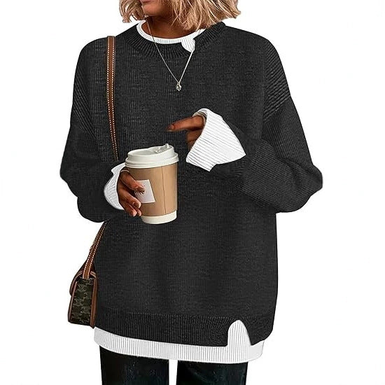✨Zweiteiliges Sweatshirt mit Lagenlook für Damen ✨👍