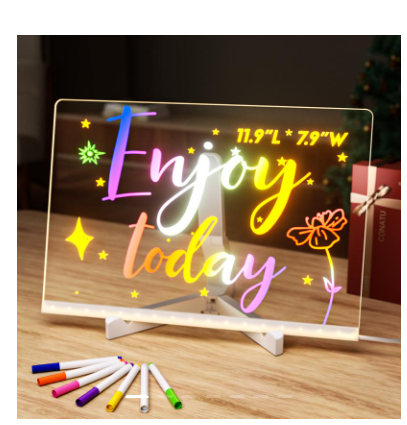 🎄Weihnachtsaktion 49% Rabatt🎁Kreatives wiederbeschreibbares Acryl-LED-Nachrichtenschild
