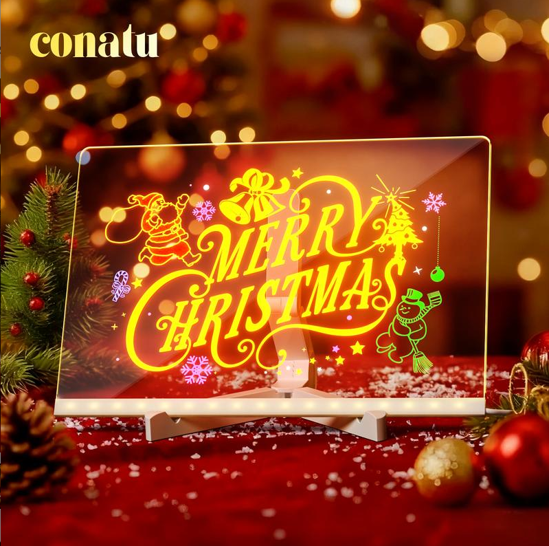🎄Weihnachtsaktion 49% Rabatt🎁Kreatives wiederbeschreibbares Acryl-LED-Nachrichtenschild