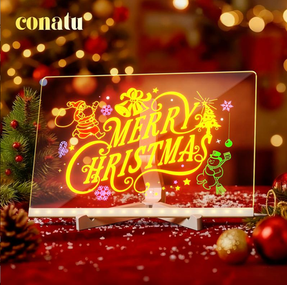 🎄Weihnachtsaktion 49% Rabatt🎁Kreatives wiederbeschreibbares Acryl-LED-Nachrichtenschild