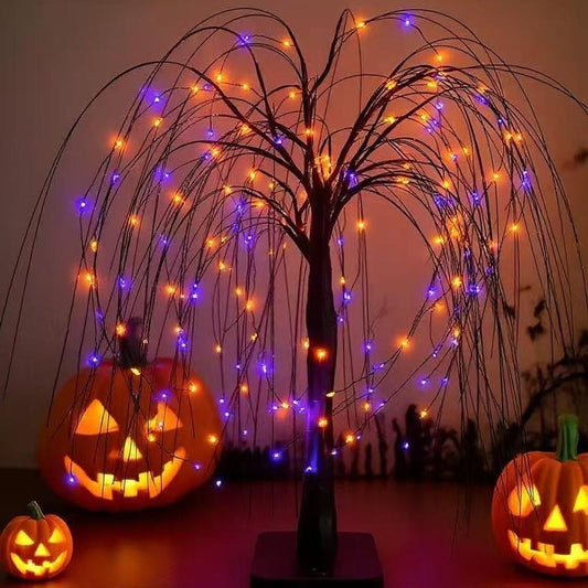 🎃 50% RABATT! ✨ Halloween-Baum-Lichterkette – Warmes Licht, einfache Montage & energiesparend – Perfekte Deko für Zuhause & Party 🔥