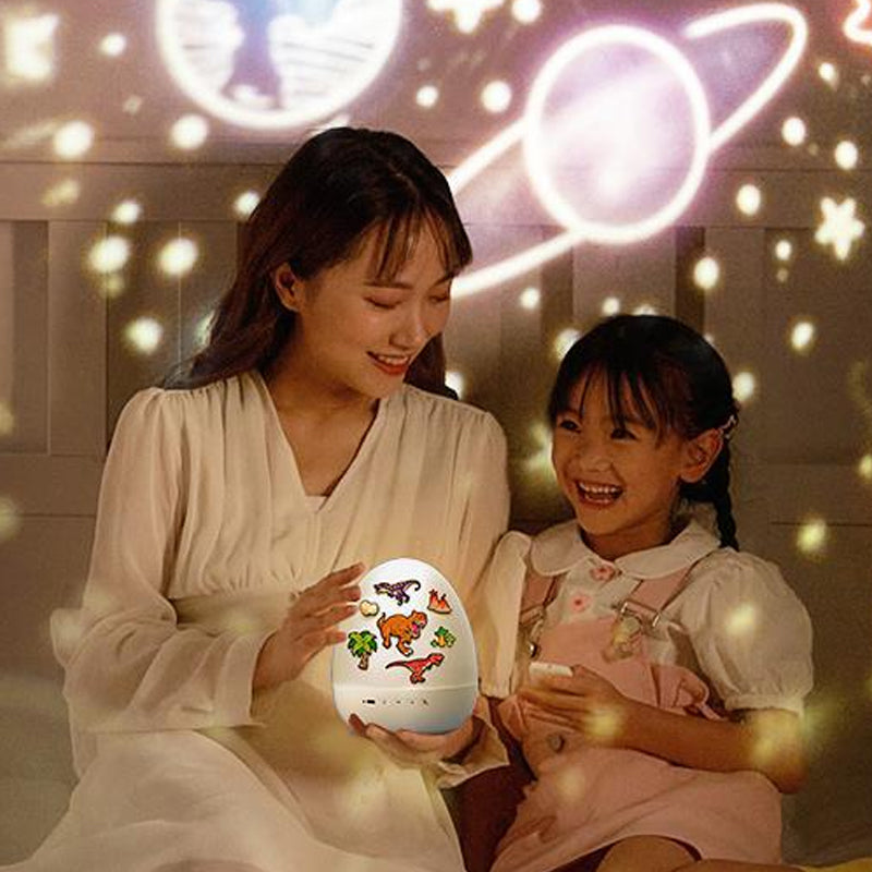 🔥 Heute -50 %! 🦕🦕🥚 Dino-Ei-Nachtlicht-Projektor mit Musik – Timer, 360° drehbar – magisches Kinderzimmer! ✨