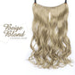 💕Haarverlängerung Unsichtbar Haarteil Extensions Haarverdichtung (55.8CM)