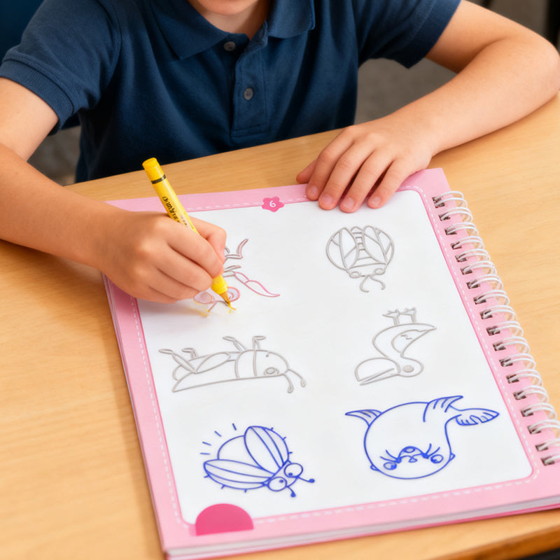 Zeichenbücher mit Spurrillen für Kinder