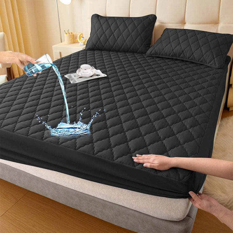 🛏️ 60 % RABATT! 🛡️ Set aus wasserdichtem Matratzenbezug und Kissenbezügen – Milbenabweisend, weich im Griff und leicht zu waschen ✨