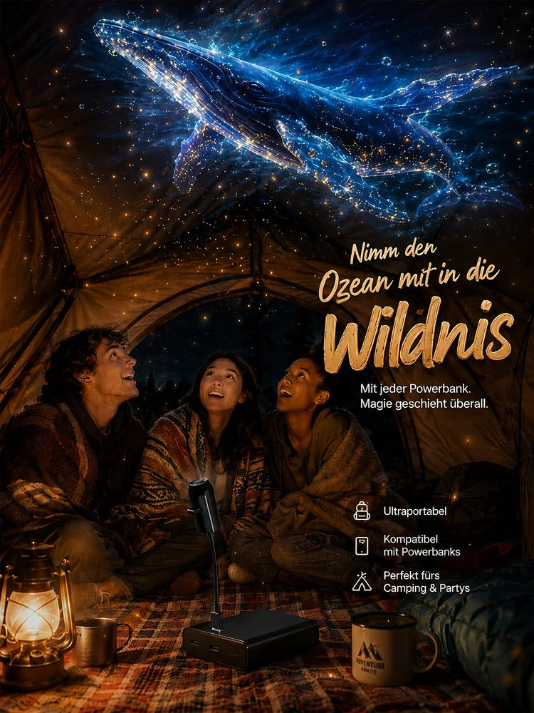 Galaxy-Projektorlampe mit Sternscheiben