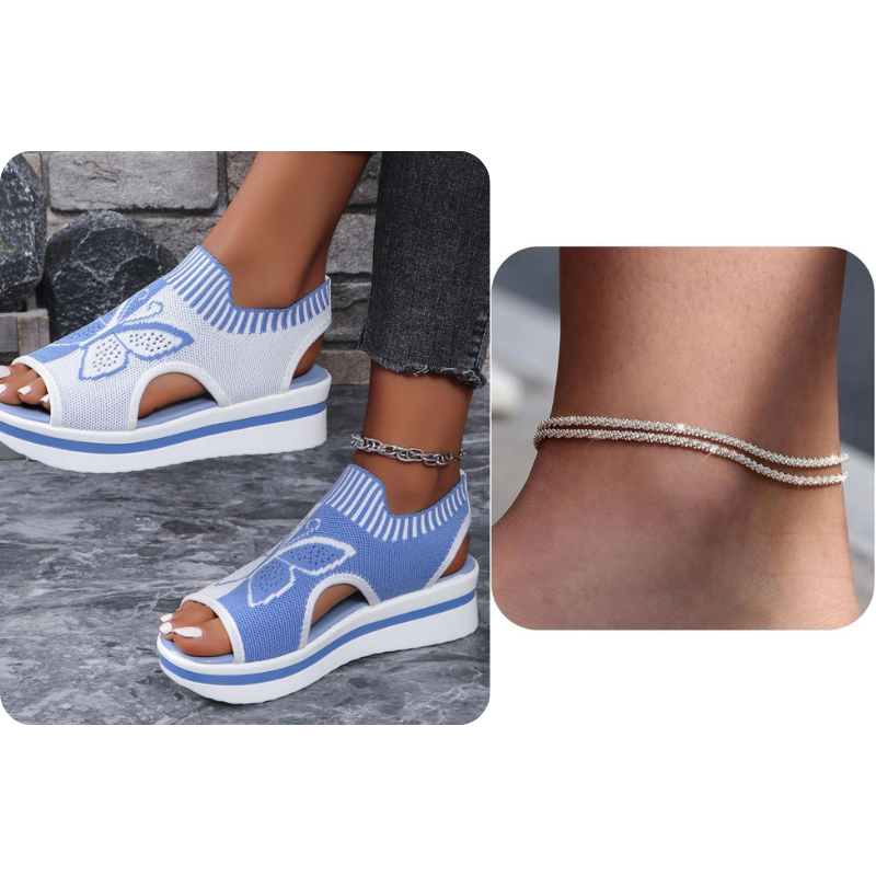 👡 Damen Casual Peep-Toe Platform Sandalen – bequemer Plateauabsatz, luftiges Design & perfekt für Strand, Urlaub & Alltag
