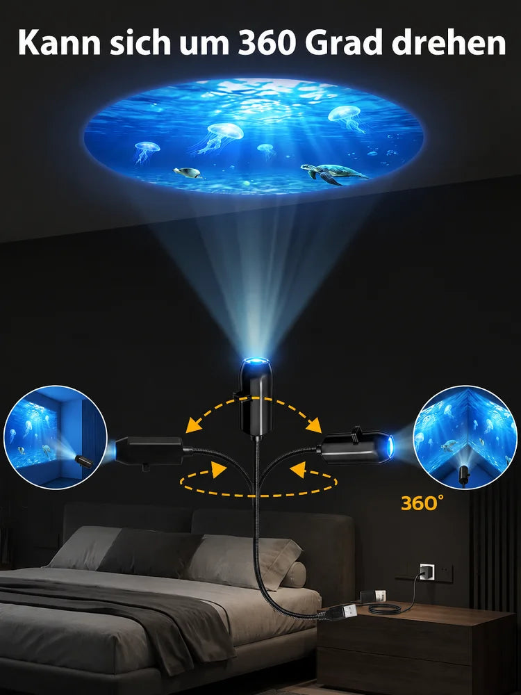 Galaxy-Projektorlampe mit Sternscheiben