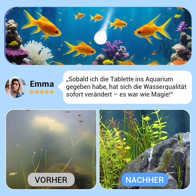 Leistungsstarke Wasserreinigungstablette für Aquarien