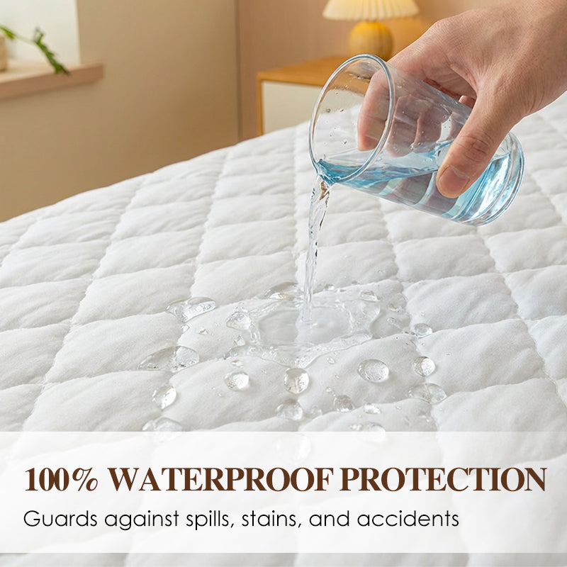 🛏️ 60 % RABATT! 🛡️ Set aus wasserdichtem Matratzenbezug und Kissenbezügen – Milbenabweisend, weich im Griff und leicht zu waschen ✨