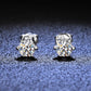 Atemberaubende klassische Diamantohrstecker mit sechs Krappen