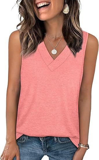 🎁Sommeraktion 50 % RABATT✨Ärmelloses, figurformendes Tanktop mit V-Ausschnitt und lockerer Passform für Damen