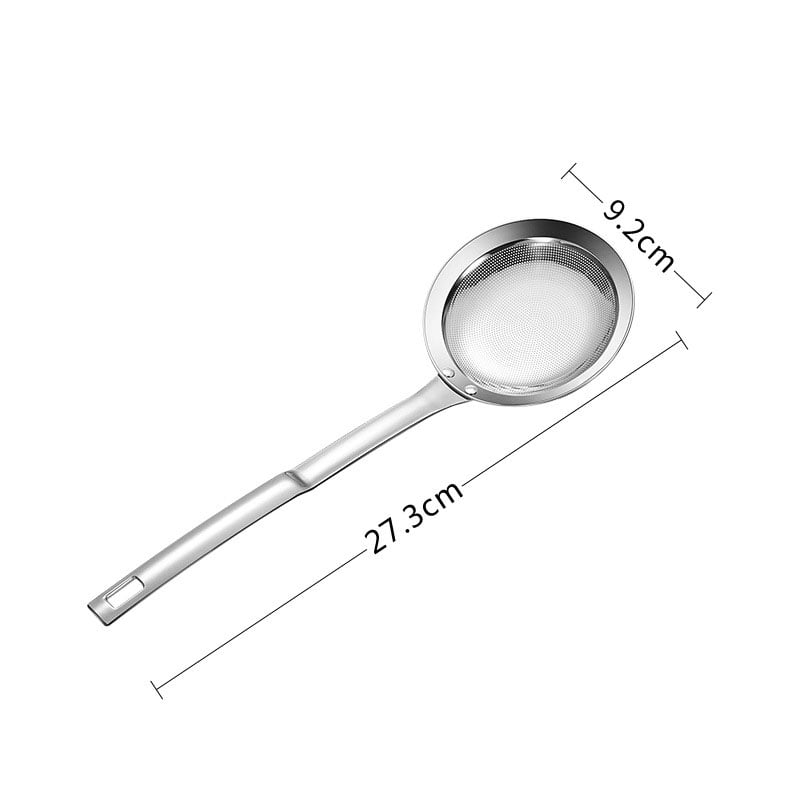 🍳 50% RABATT! 🥣 Edelstahl-Ölschöpfer mit Aufhängehaken – Feinmaschig, abtrennend & vielseitig – Ideal für Suppen, Frittierfett & Rückstände 🔥