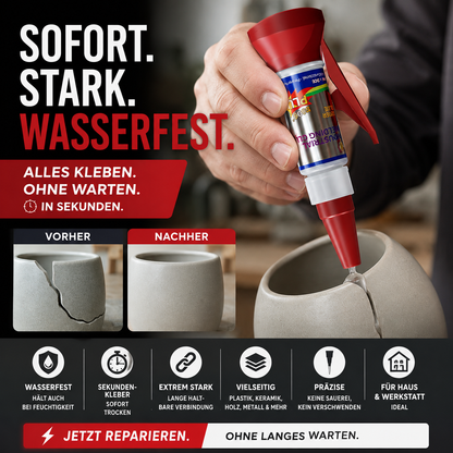 Wasserfester, schnell trocknender Allzweck-Sekundenkleber