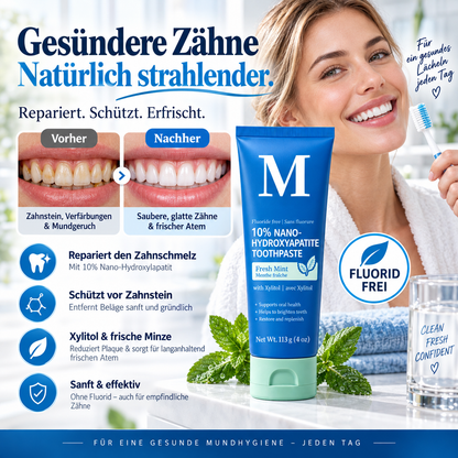 🦷 Fluoridfreie Zahnpasta mit Nano-Hydroxylapatit