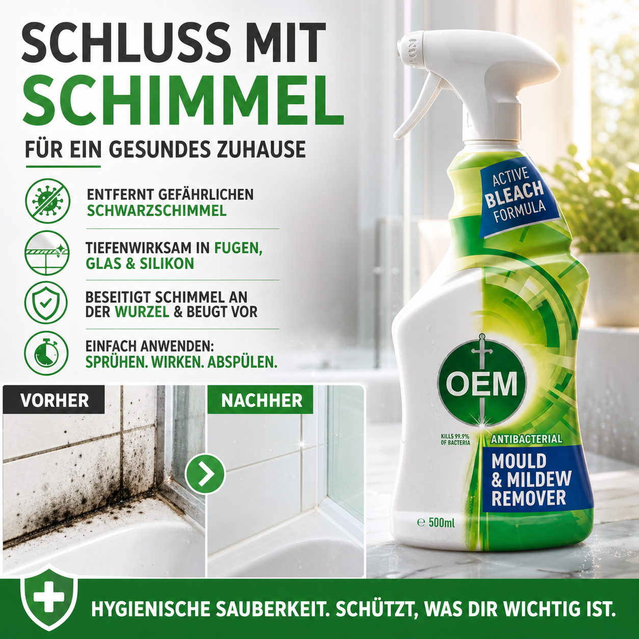 Schimmelentfernungsspray für das Badezimmer