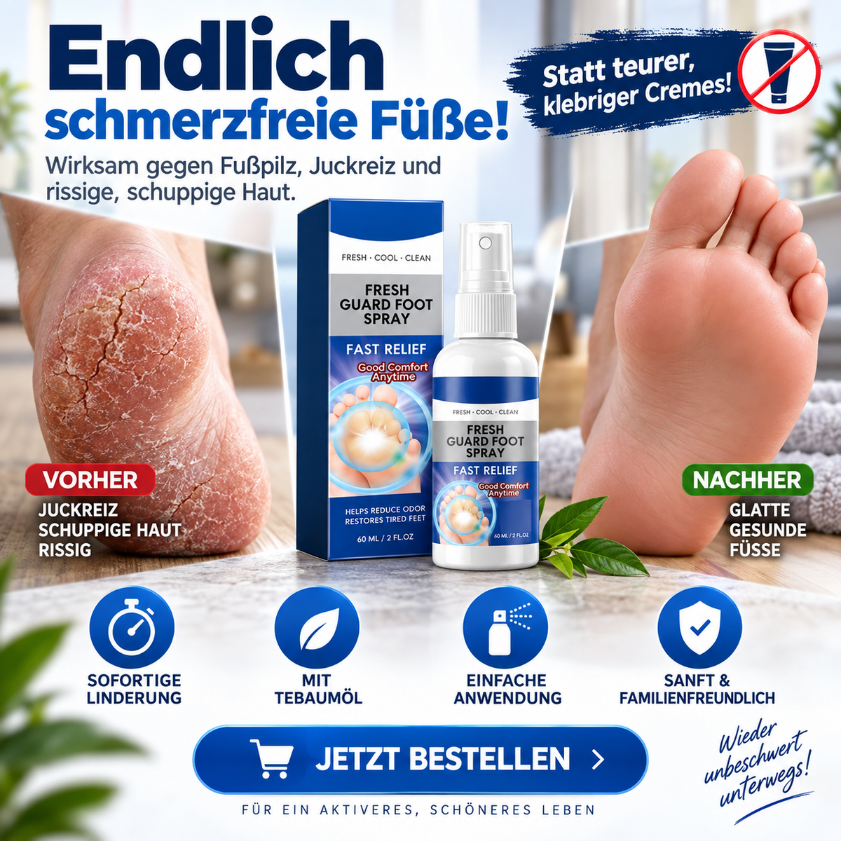 ⚕️Fußpflegespray in medizinischer Qualität