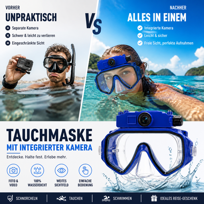 Universelle Tauchbrille für Unterwasserkameras