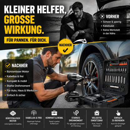 ⚡️ 50% RABATT! 💥 Bürstenloser Elektroschrauber – Leistungsstark, langlebig & kabellos für maximale Freiheit! 🔧
