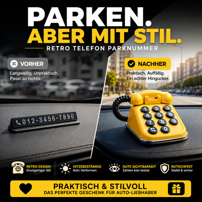 ☎️ Retro‑Telefon‑Parkscheibe
