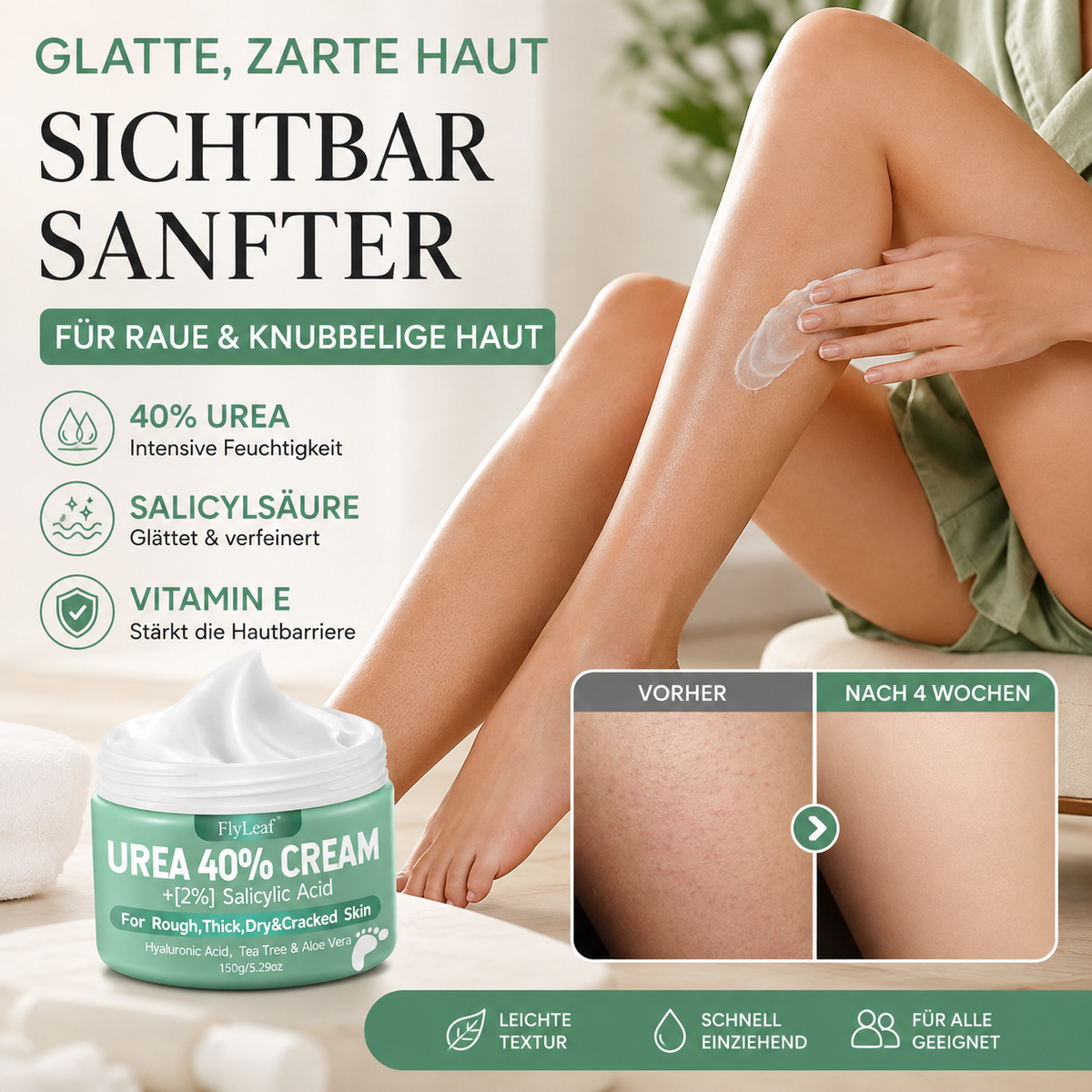 ✨ Fruchtsäure-Harnstoffcreme mit Vitamin E