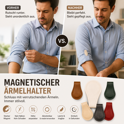 👕 Magnetischer Manschetten-Fixierer, Ärmelverkürzer für Hemden
