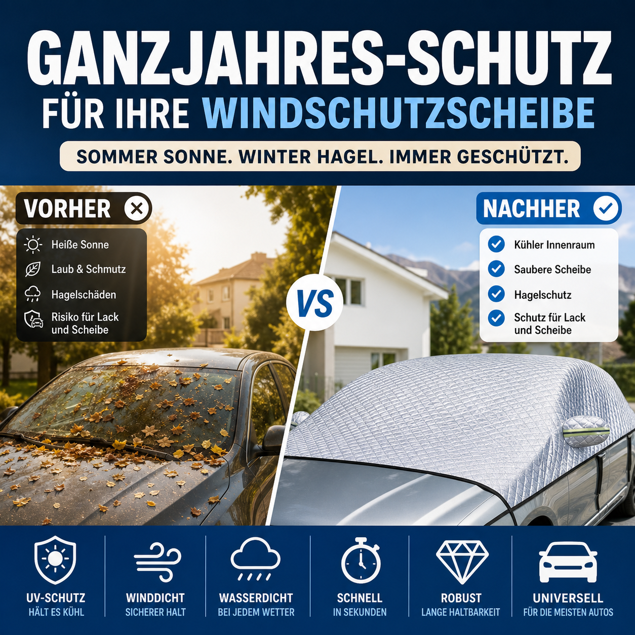 Windschutzscheibenabdeckung