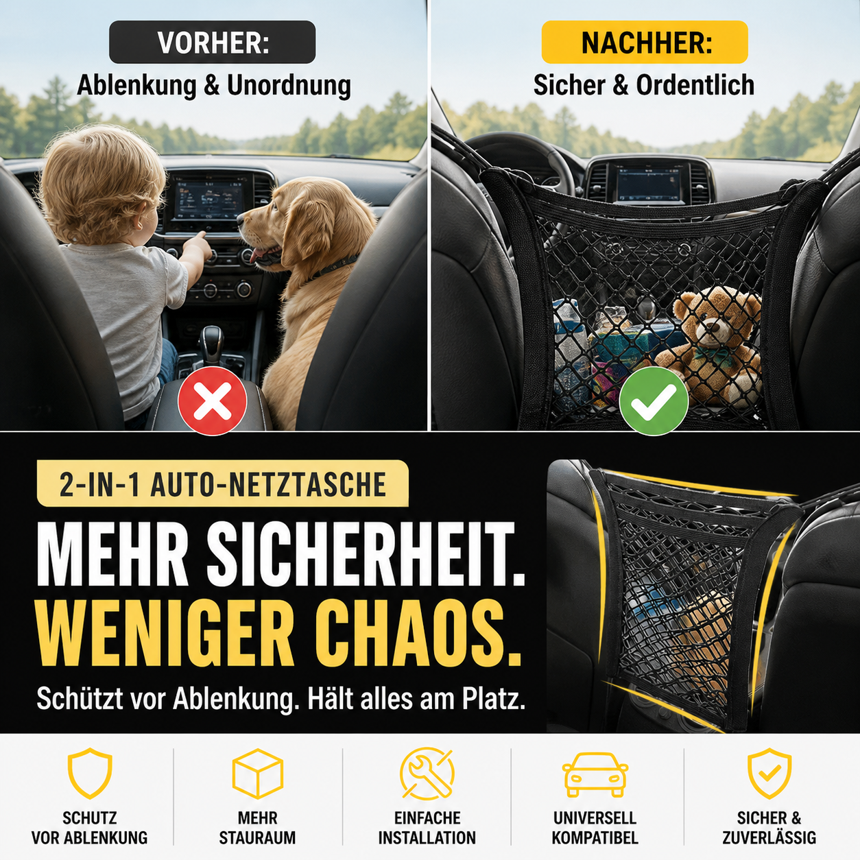 Universal Auto-Storage-Netzbeutel