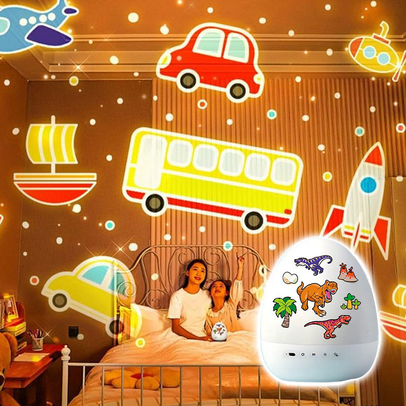 🔥 Heute -50 %! 🦕🦕🥚 Dino-Ei-Nachtlicht-Projektor mit Musik – Timer, 360° drehbar – magisches Kinderzimmer! ✨