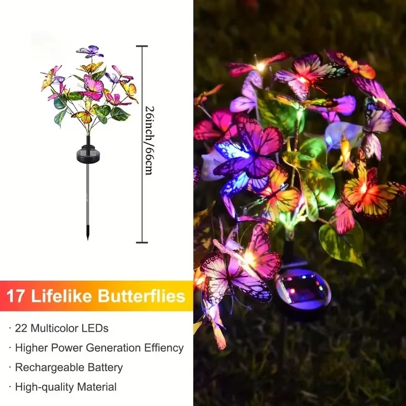 🔥 Letzter Tag im Angebotspreis | 🦋 Solarbetriebene Outdoor-Schmetterlingslichter 💐