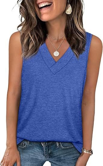 🎁Sommeraktion 50 % RABATT✨Ärmelloses, figurformendes Tanktop mit V-Ausschnitt und lockerer Passform für Damen