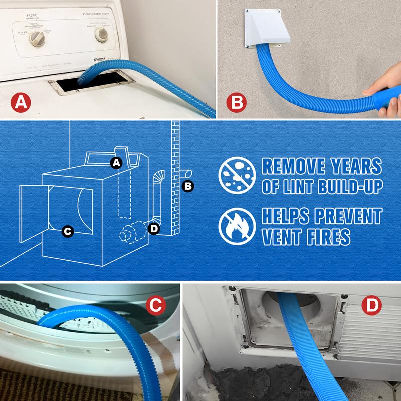 🔥Neu eingetroffen - Trockner-Entlüftungs-Reinigungsset, effiziente Reinigung