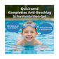 Schwimmbrille für Kinder, 2er-Set – beschlagfreie Schwimmbrille mit Ohrstöpseln, Weitwinkel-Design, bequeme Schwimmbrille aus Silikon für Jungen und Mädchen