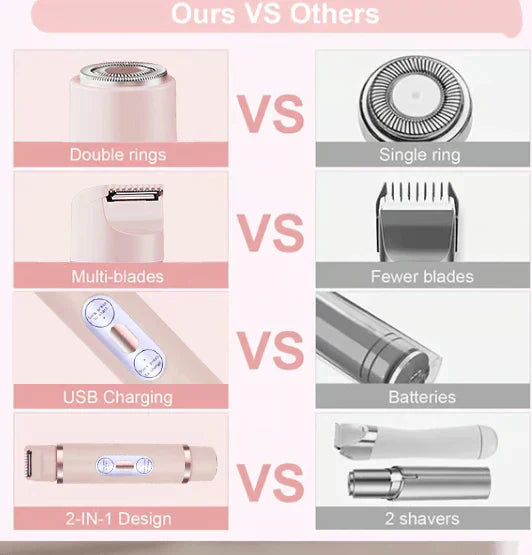 🎉Begrenztes Angebot: 50% Rabatt🌸2-in-1 Akku-Elektrorasierer für Damen