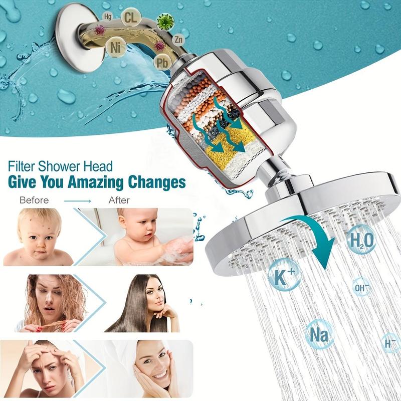 🧼54 % Rabatt🚿Ein 20-stufiges Filtersystem entfernt Chlor und Schadstoffe und liefert so enthärtetes Wasser für die Duschköpfe im Badezimmer.💧